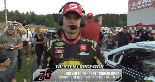 Treyten Lapcevich’s Victory Lane interview from Berlin Raceway